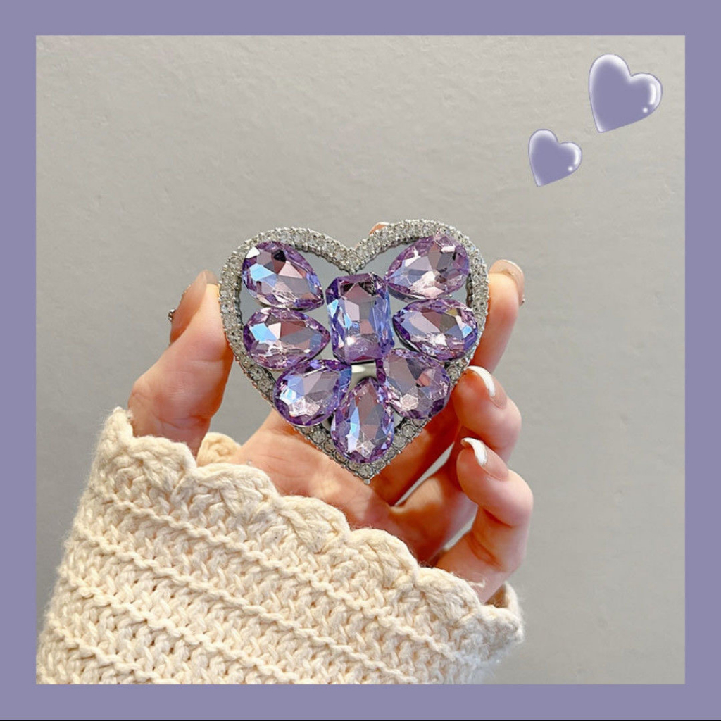 Giá Đỡ Điện Thoại Hình Trái Tim Đính Đá Sang Trọng