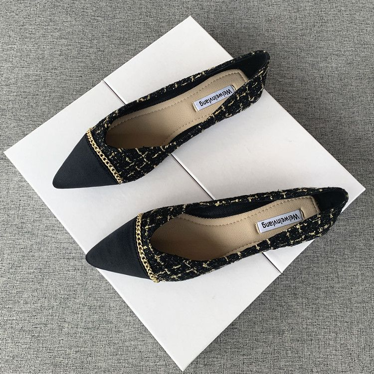 Giày Búp Bê Đế Bằng Mũi Nhọn Size Lớn 34-44 Mẫu Mới 2023 Thời Trang Cho Nữ