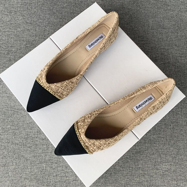 Giày Búp Bê Đế Bằng Mũi Nhọn Size Lớn 34-44 Mẫu Mới 2023 Thời Trang Cho Nữ