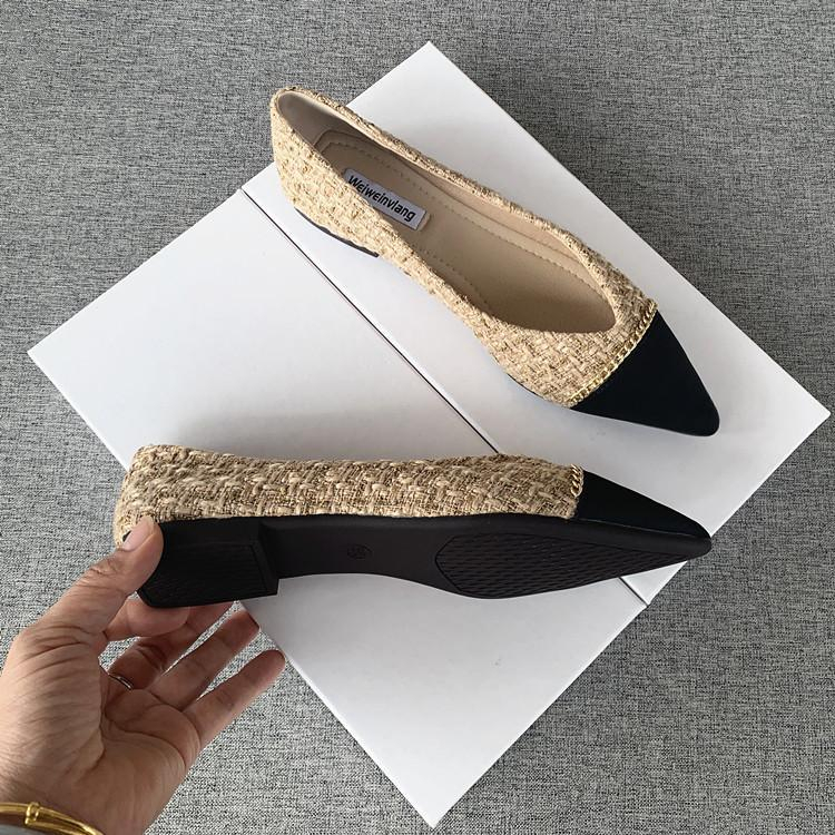 Giày Búp Bê Đế Bằng Mũi Nhọn Size Lớn 34-44 Mẫu Mới 2023 Thời Trang Cho Nữ