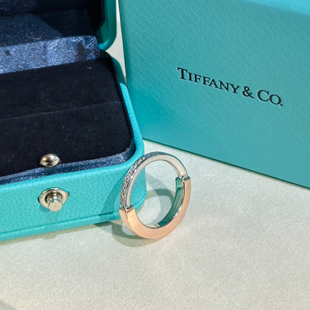 TFY nhẫn khóa bạc không gỉ nhẫn nữ đính đá