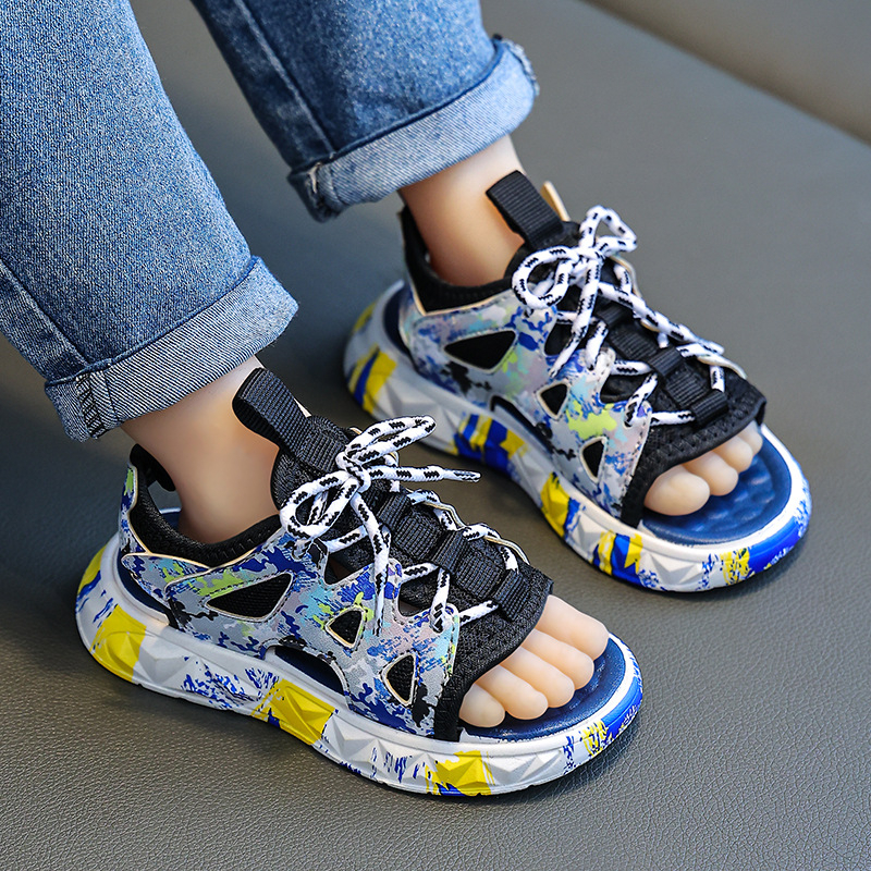 Giày Sandal Chống Trượt Thoáng Khí Thời Trang Mùa Hè Hàn Quốc Dành Cho Trẻ