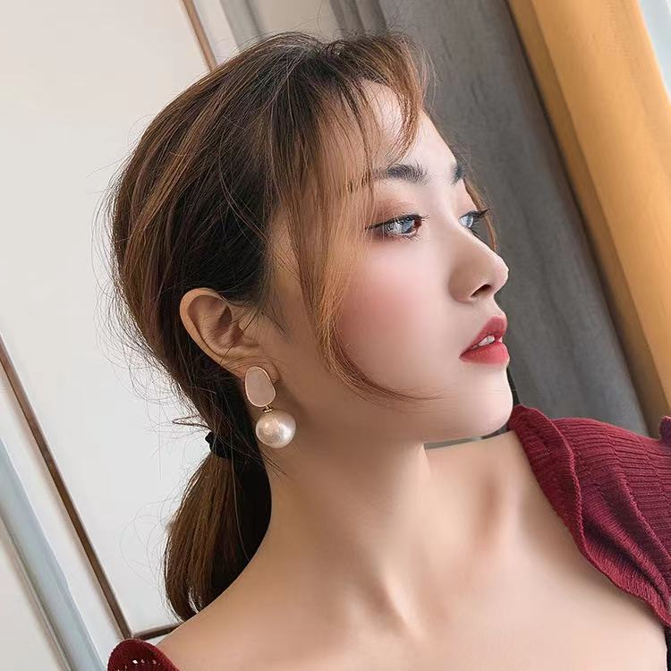 Khuyên tai Pinkdudu PD1254 bằng hợp kim tráng men thời trang cao cấp phong cách Hàn Quốc cho nữ