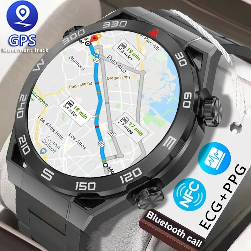 Đồng Hồ Thông Minh LIGE Business Mới Điện Tâm Đồ + PPG Gọi Bluetooth GPS Theo Dõi Chuyển Động Đồng Hồ Thông Minh SmartWatch Nam La Bàn SmartBracelet Cho Ios Và Android