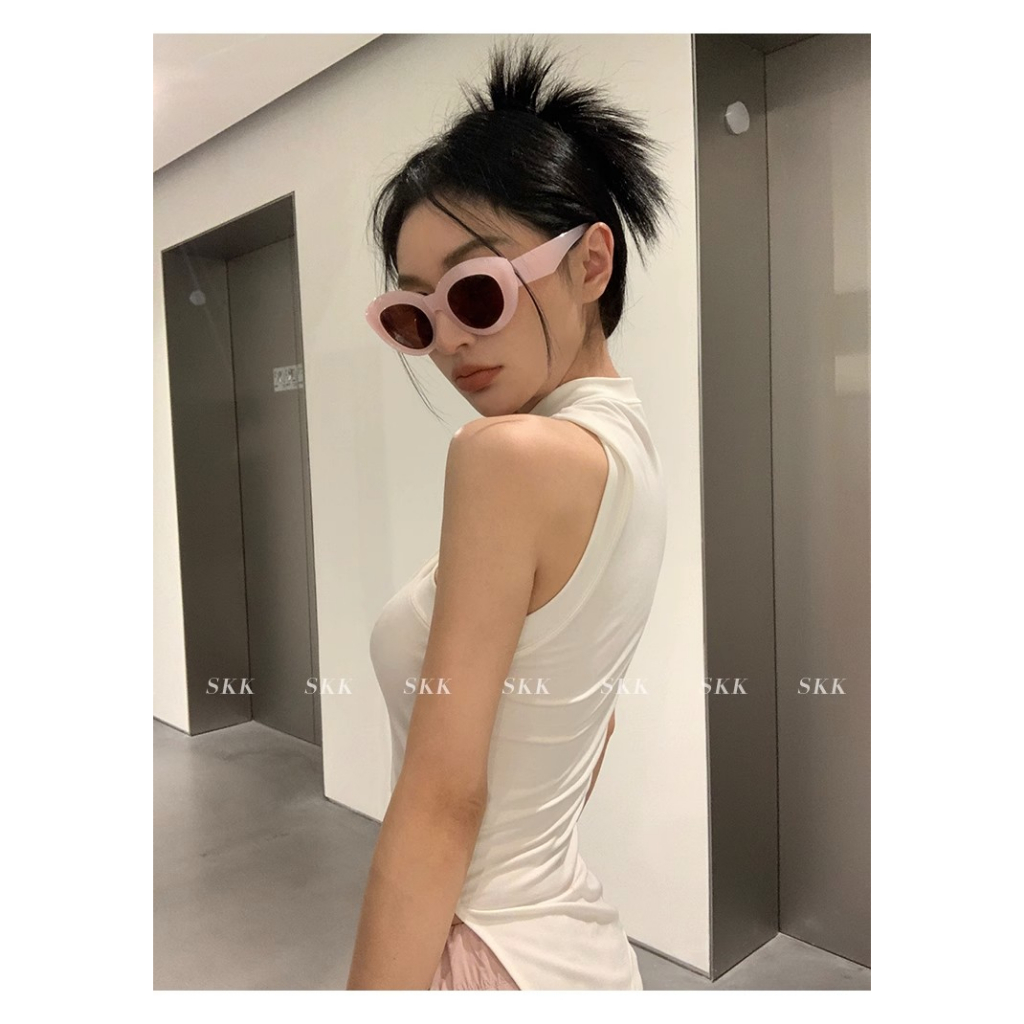 Áo Hai Dây Mùa Hè Màu Trơn Phong Cách Niche Nóng Bỏng Cho Nữ