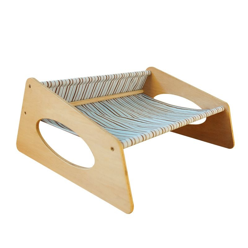 Elsabell. Giường ngủ gỗ cao cấp dành cho thú cưng,Giường gỗ cho thú cưng kèm vải thoáng khí nhiều màu sắc