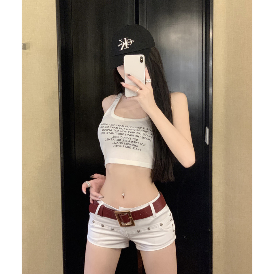 Cocory vn Quần Short Lưng Thấp Quyến Rũ Cho Nữ