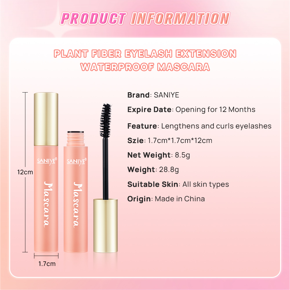Mascara SANIYE M1048 lâu trôi màu đen tự nhiên 10g
