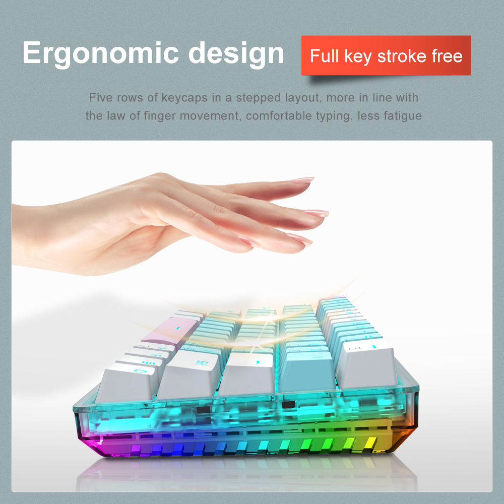 Bàn Phím Cơ Gaming E-YOOSO Z11T USB 60% 61 Phím Có Dây Dành Cho Máy Tính Du Lịch