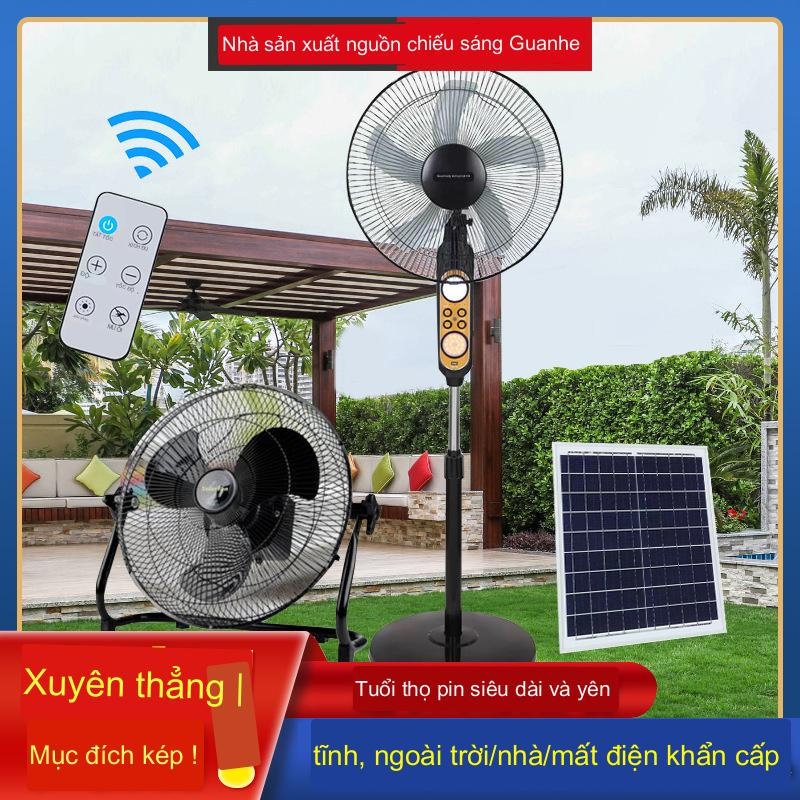 Quạt Năng Lượng Mặt Trời Không Dây Di Động Sạc Lại Được