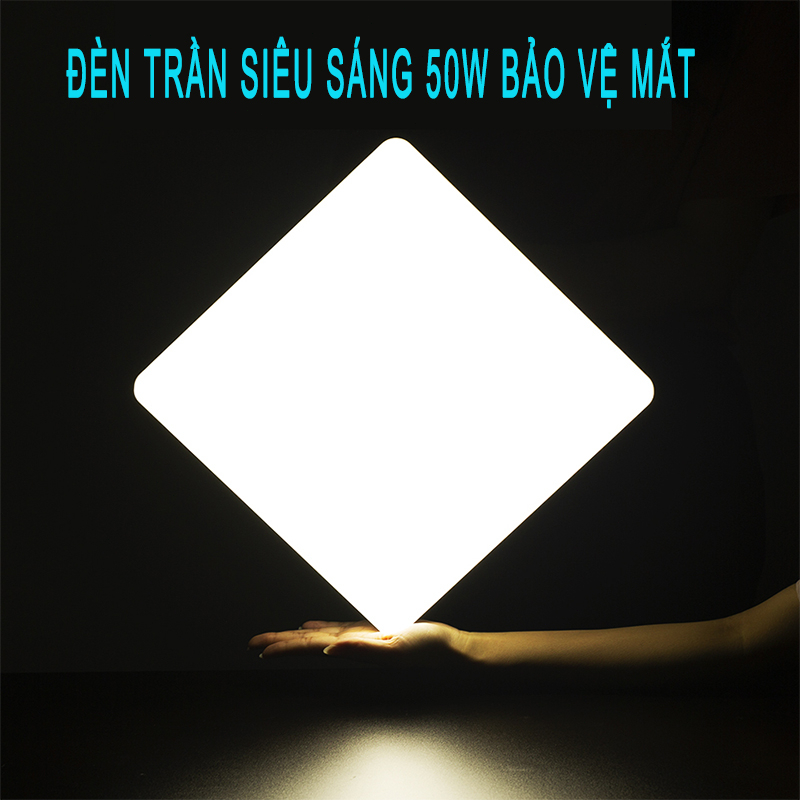 CANMEIJIA Đèn trần siêu sáng Đèn Led Hình Vuông 220V 20W/30W/50W/60W Gắn Trần Nhà Trang Trí Nội Thất