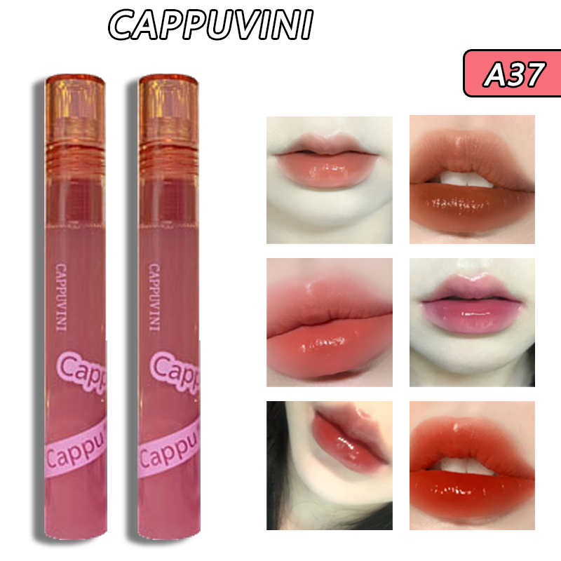 Cappuvini Son Bóng Dạ Quang Dưỡng Ẩm 3g Nhiều Màu Sắc Tùy Chọn