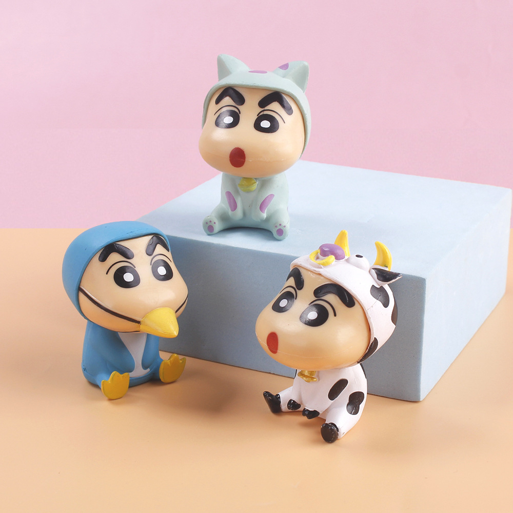 Set 6 Mô Hình Nhân Vật Phim Hoạt Hình Shin-chan Bằng PVC