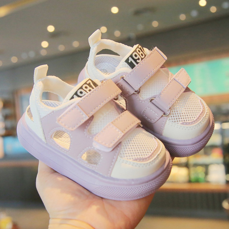 Giày Thể Thao Đế Mềm Siêu Nhẹ Phối Lưới Thoáng Khí Thời Trang Mùa Hè Cho Bé