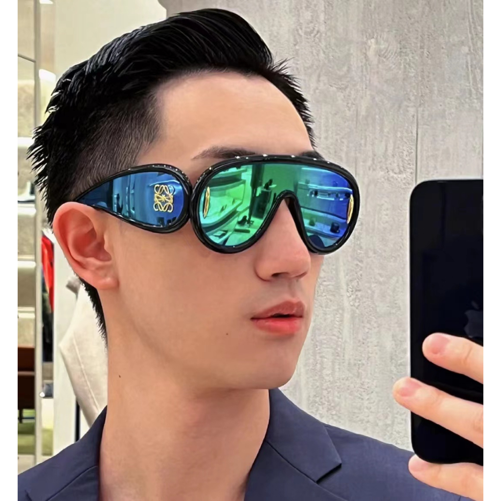 Kính Râm Chống Tia UV400 6000 Một Mảnh Phong Cách Punk Sang Trọng Thời Trang Unisex 2023