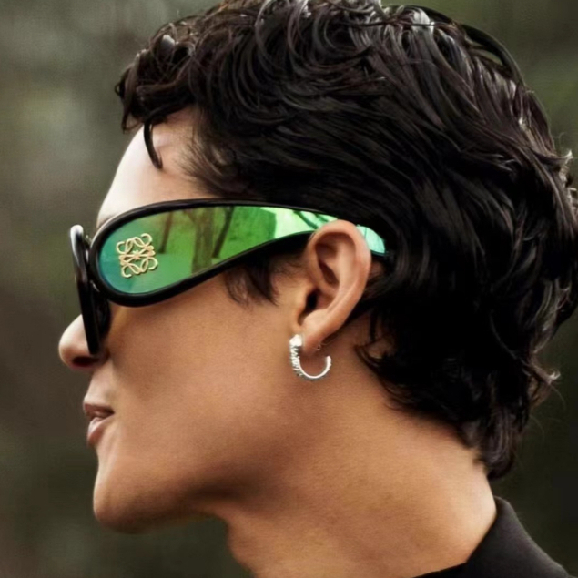 Kính Râm Chống Tia UV400 6000 Một Mảnh Phong Cách Punk Sang Trọng Thời Trang Unisex 2023