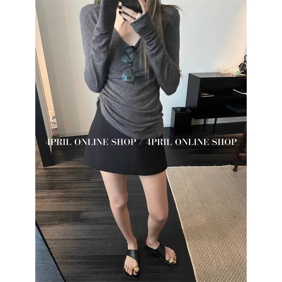 Set 4 Áo Thun Tay Dài Mùa Xuân Hè Dáng Ôm Có Thể Lộng Lẫy Phong Cách Mới Dễ Phối Đồ Cho Nữ