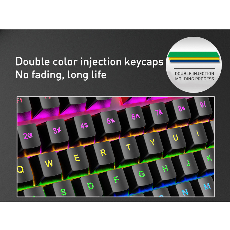 Bàn Phím Cơ K1 104 Phím Màu Đen Chuyên Dụng Cho Máy Tính