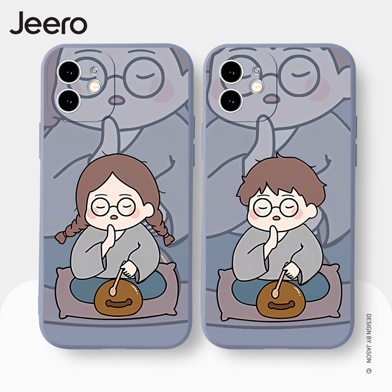 Ốp Điện Thoại JEERO ngộ nghĩnh bựa cặp đôi dễ thương đẹp Cho iPhone 15 14 13 12 11 Pro Max SE 2020 X XR XS 8 7 ip 6S 6 Plus kute HFE2462