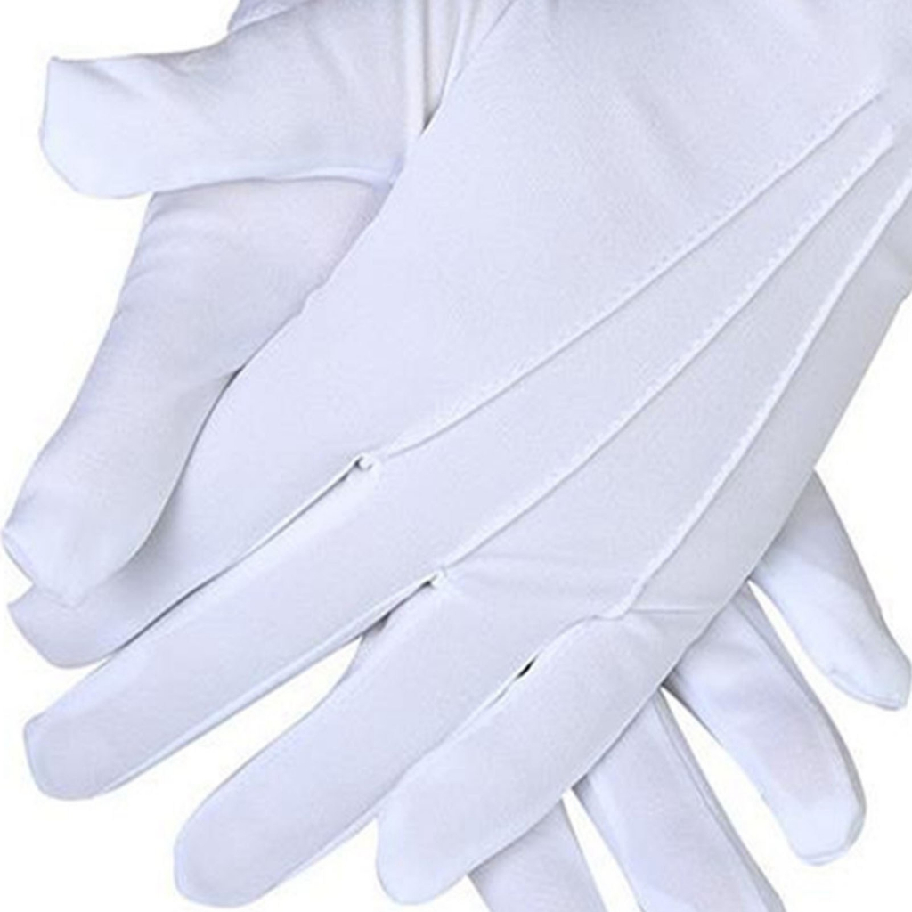 Bán hàng nóng Trắng Găng Tay Mỏng Co Giãn Thoáng Khí Nghi Lễ Diễu Hành Người Lớn Đồng Nhất Ngoài Trời Lái Xe Leo Núi Đi