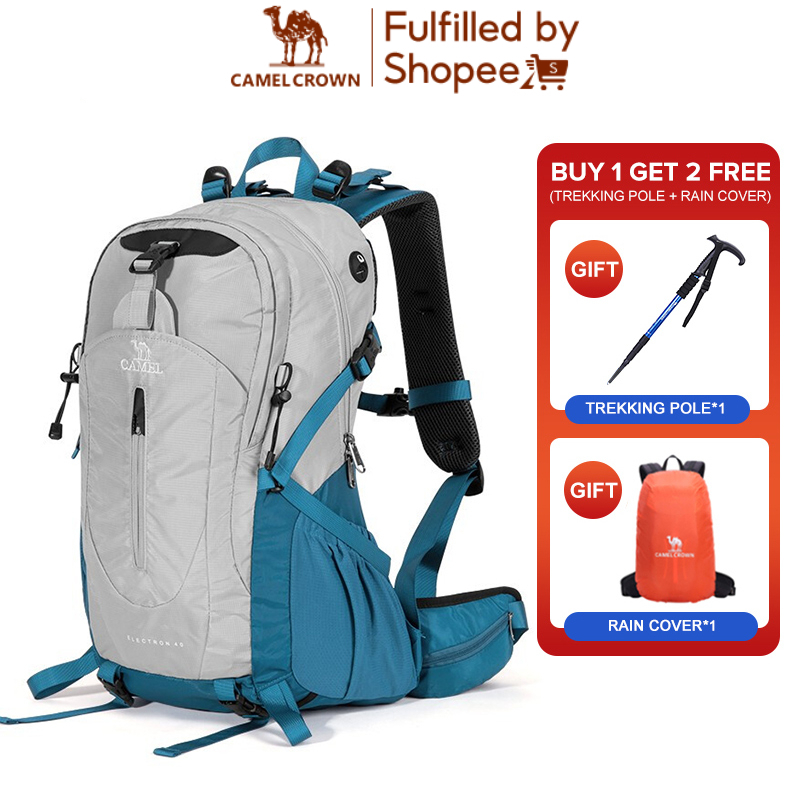 Ba lô CAMEL CROWN sức chứa lớn 40L dành cho leo núi đi bộ đường dài hoạt động ngoài trời
