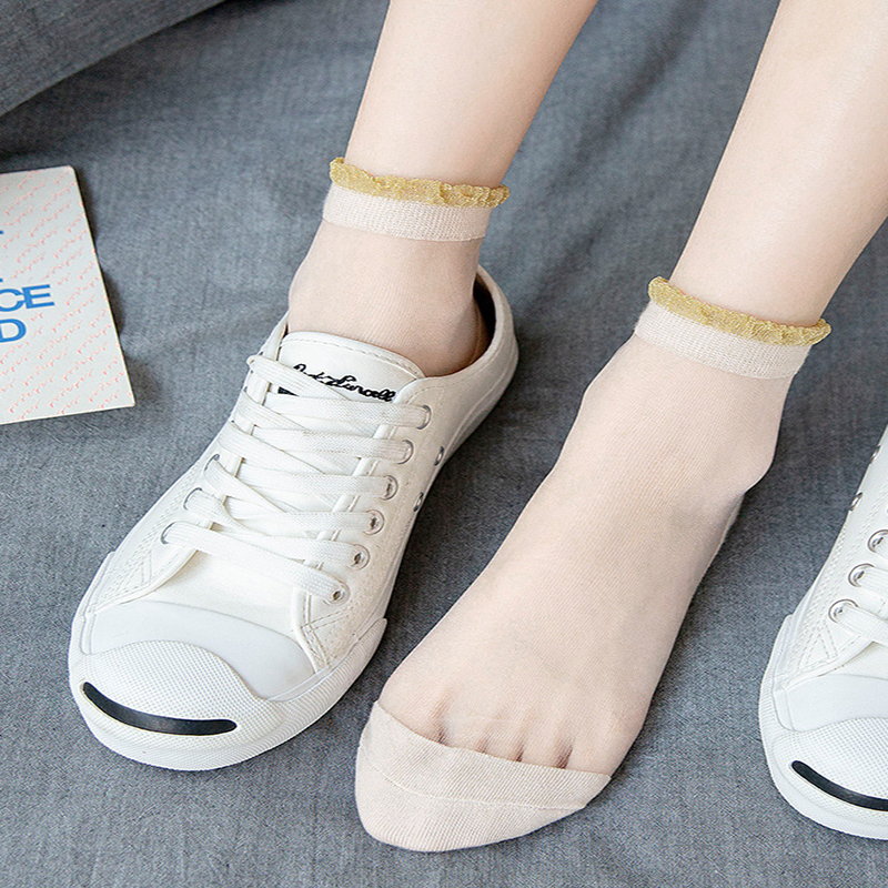 FHYL Vớ Ren Mỏng Thoải Mái Nhiều Màu Mùa Hè Hàn Quốc Mới Cho Nữ