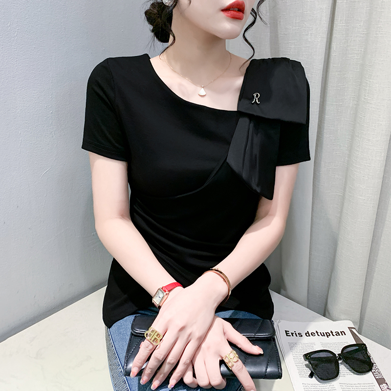 Áo Thun Cotton Tay Ngắn Dáng Ôm Thời Trang Mùa Hè 2023 Cho Nữ Size 3XL