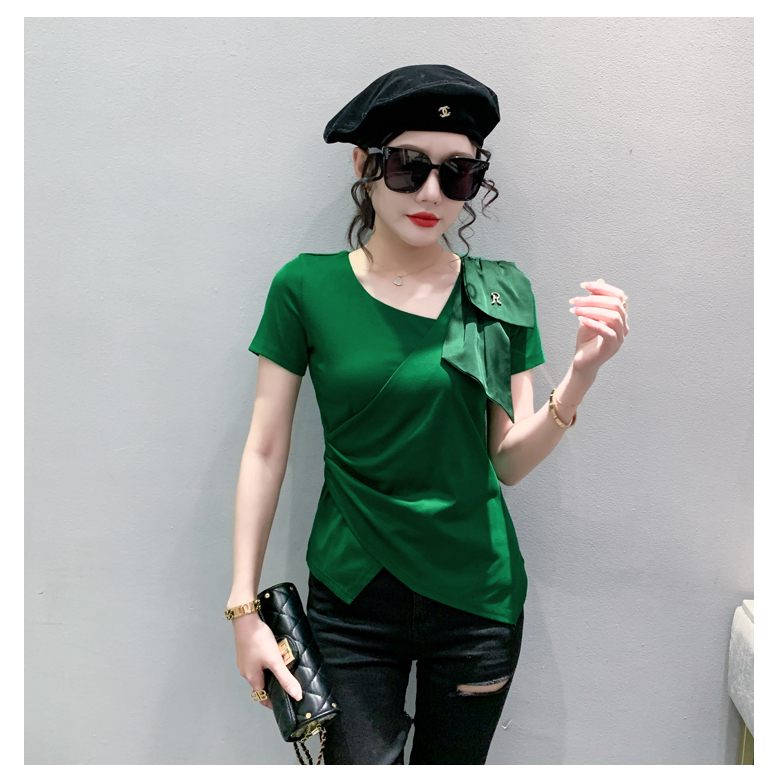 Áo Thun Cotton Tay Ngắn Dáng Ôm Thời Trang Mùa Hè 2023 Cho Nữ Size 3XL