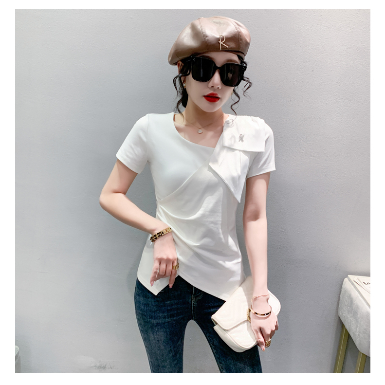 Áo Thun Cotton Tay Ngắn Dáng Ôm Thời Trang Mùa Hè 2023 Cho Nữ Size 3XL