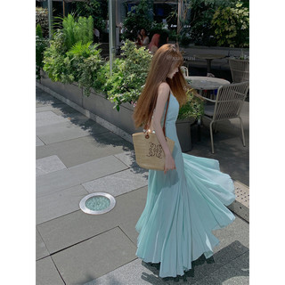 【COLORBLLIND】Đầm Dây Oversize Trơn Màu Xinh Xắn Dành Cho Nữ