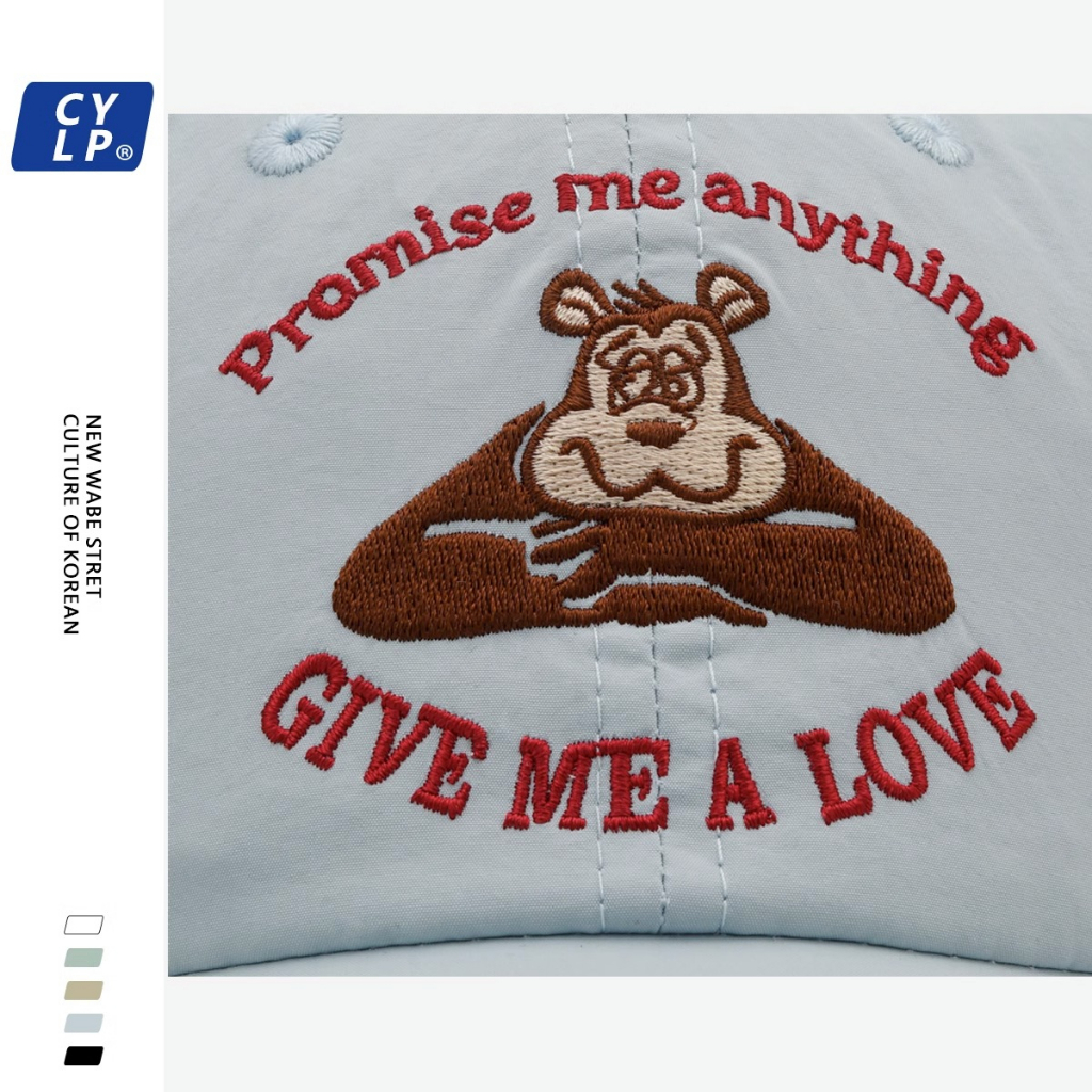 Mũ Lưỡi Trai Mềm Mỏng Thoáng Khí Nhanh Khô Thêu Hình Chú Khỉ Miệng To Thời Trang Hàn Quốc Cho Nữ