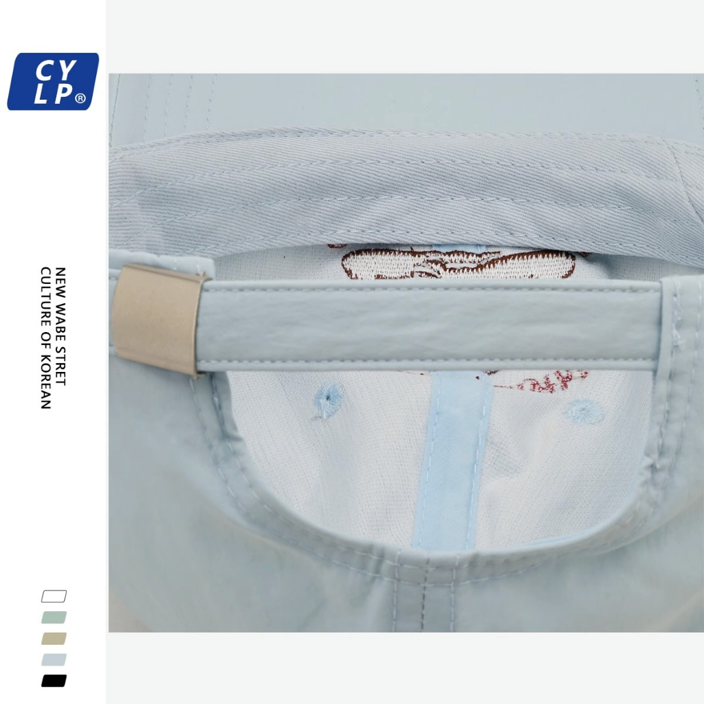 Mũ Lưỡi Trai Mềm Mỏng Thoáng Khí Nhanh Khô Thêu Hình Chú Khỉ Miệng To Thời Trang Hàn Quốc Cho Nữ