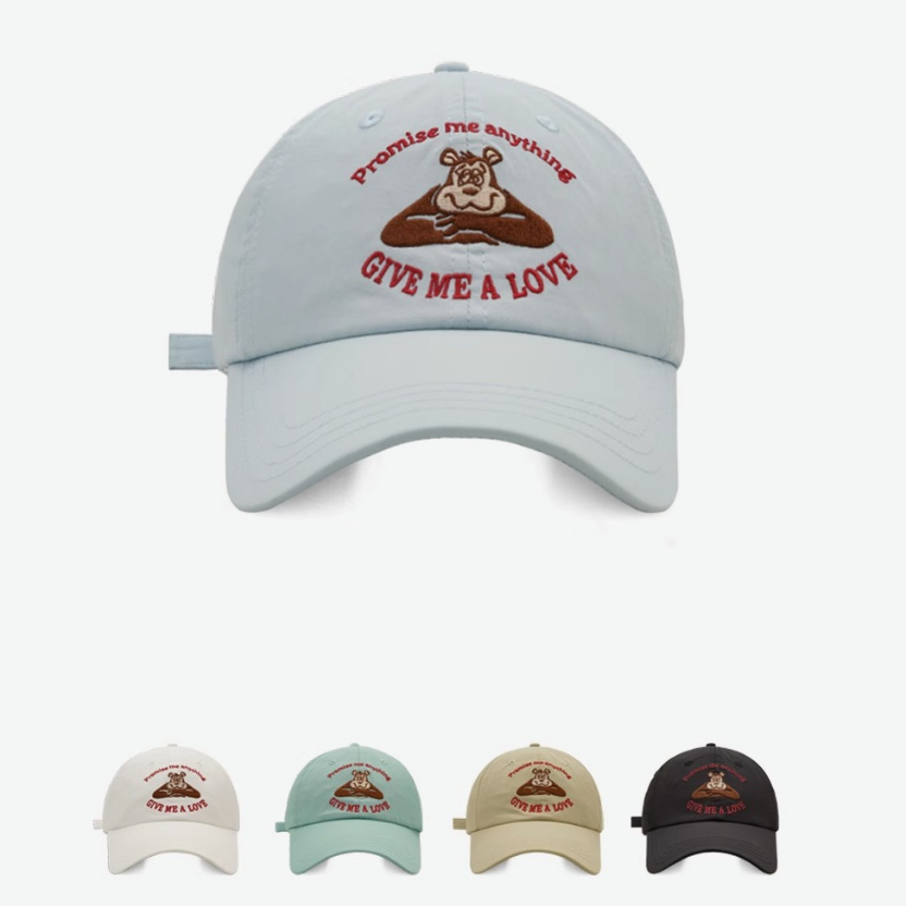 Mũ Lưỡi Trai Mềm Mỏng Thoáng Khí Nhanh Khô Thêu Hình Chú Khỉ Miệng To Thời Trang Hàn Quốc Cho Nữ