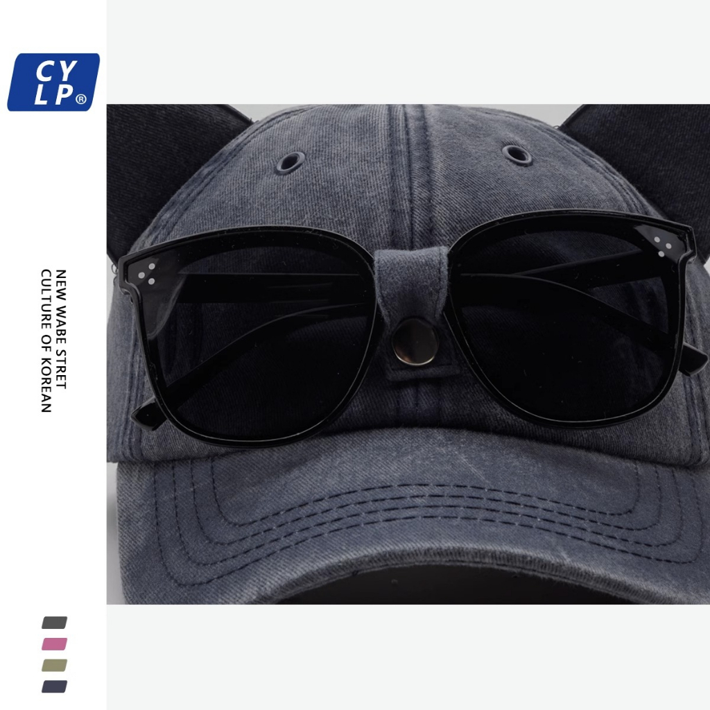 Mũ Lưỡi Trai Hình Tai Mèo Dễ Thương Phong Cách Hàn Quốc Cho Nữ