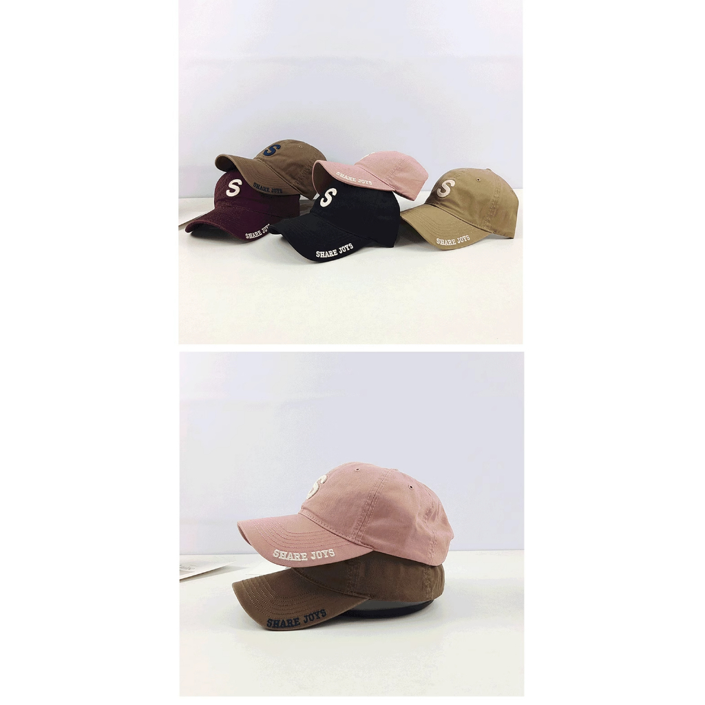 Mũ Lưỡi Trai Mềm Thêu Chữ Phong Cách Hàn Quốc Cho Cặp Đôi