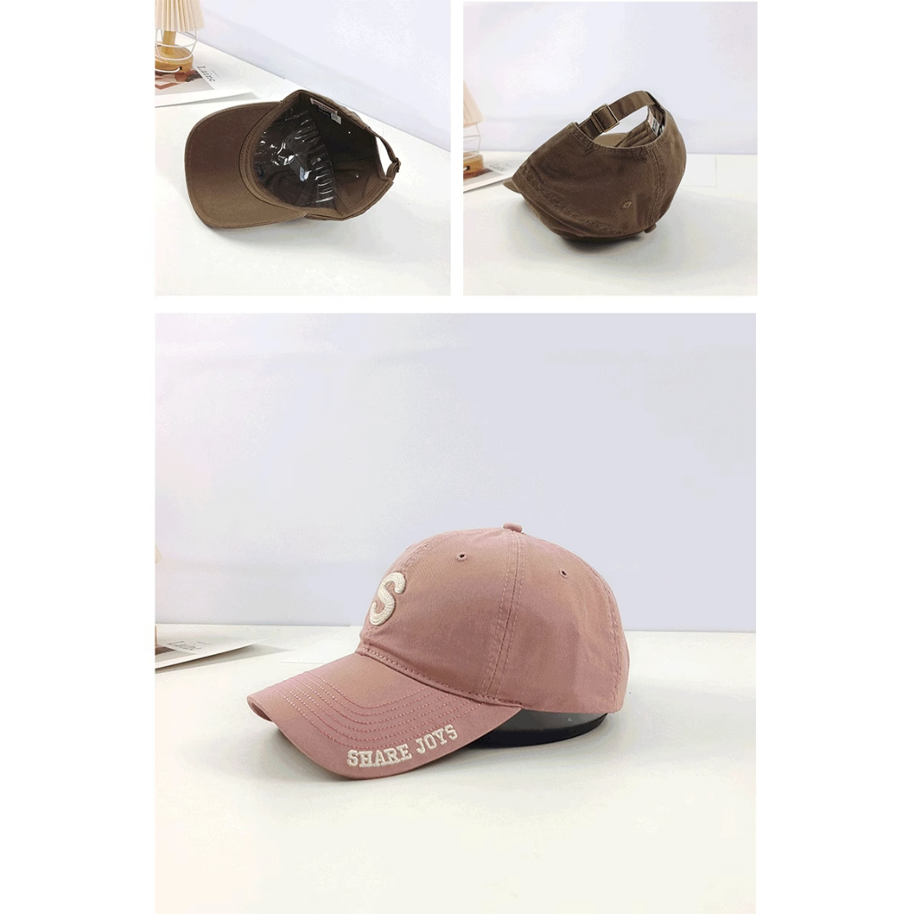 Mũ Lưỡi Trai Mềm Thêu Chữ Phong Cách Hàn Quốc Cho Cặp Đôi