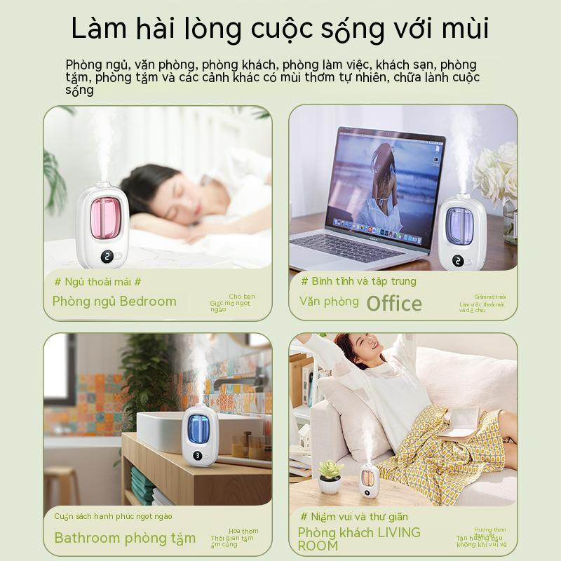 Máy Khuếch Tán Tinh Dầu Thơm Hình Oval Có Thể Sạc Lại Tiện Dụng