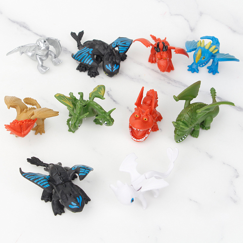 DISNEY Set 10 Mô Hình Khủng Long Phim How To Train Your Dragon