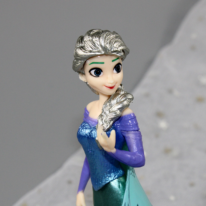 DISNEY Mô Hình Công Chúa Elsa 15cm Trang Trí Bánh Kem Bằng Pvc