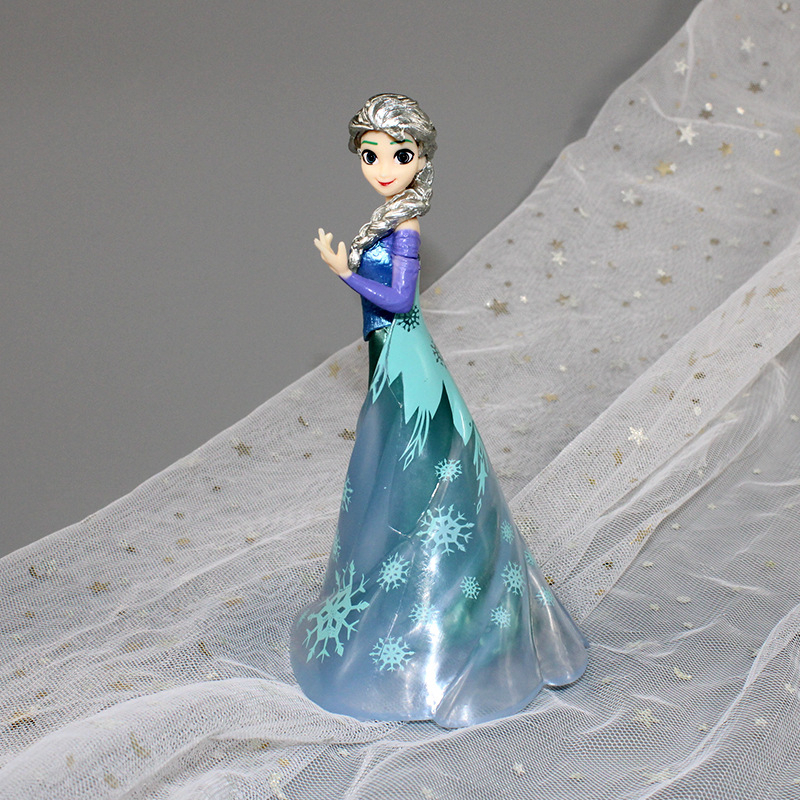 DISNEY Mô Hình Công Chúa Elsa 15cm Trang Trí Bánh Kem Bằng Pvc