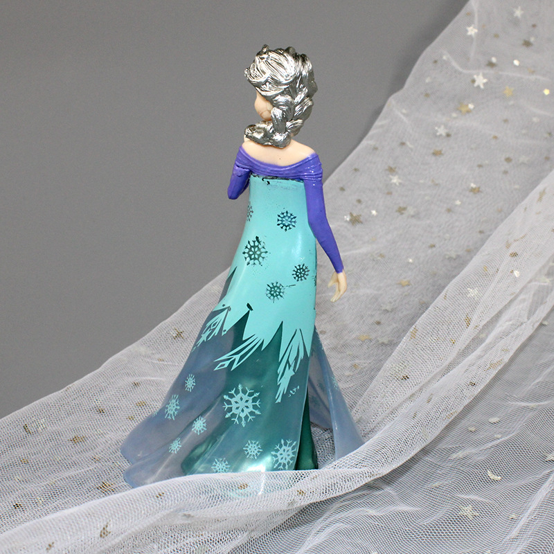 DISNEY Mô Hình Công Chúa Elsa 15cm Trang Trí Bánh Kem Bằng Pvc