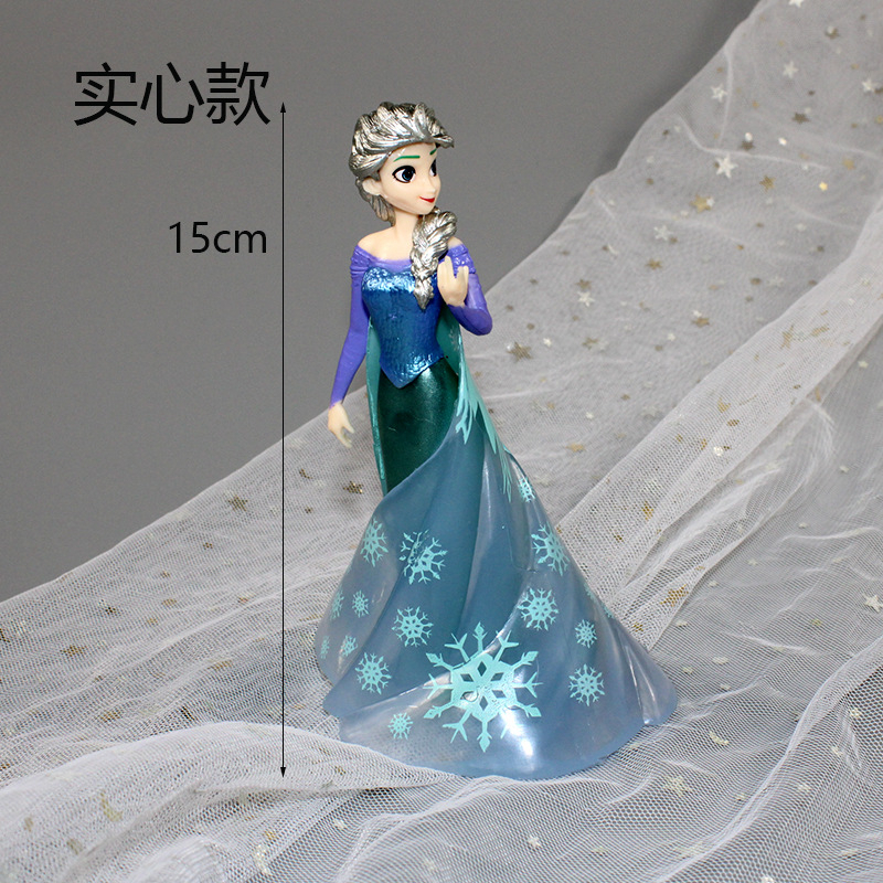 DISNEY Mô Hình Công Chúa Elsa 15cm Trang Trí Bánh Kem Bằng Pvc
