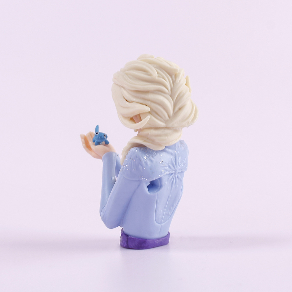 DISNEY Mô Hình Công Chúa Elsa 7cm Trang Trí Bánh Kem Bằng Pvc