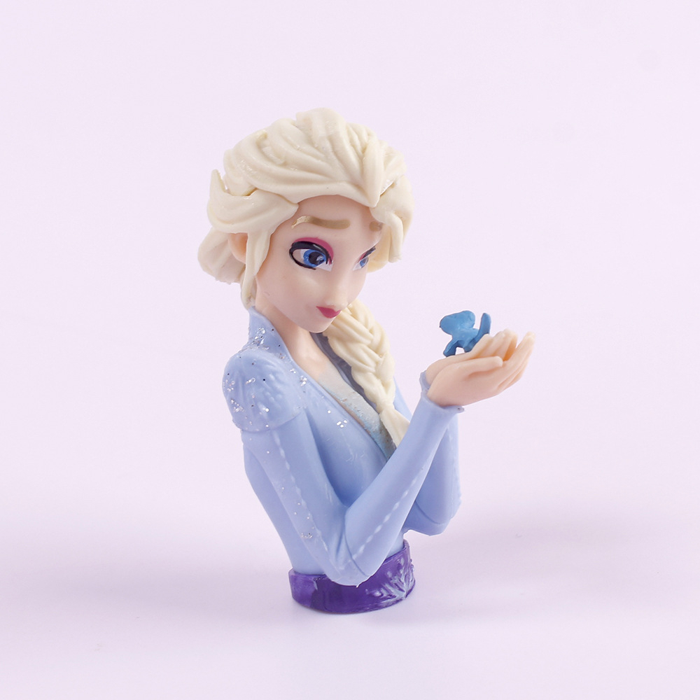 DISNEY Mô Hình Công Chúa Elsa 7cm Trang Trí Bánh Kem Bằng Pvc