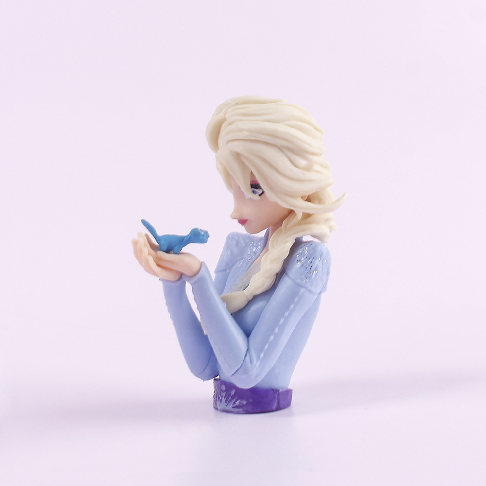DISNEY Mô Hình Công Chúa Elsa 7cm Trang Trí Bánh Kem Bằng Pvc