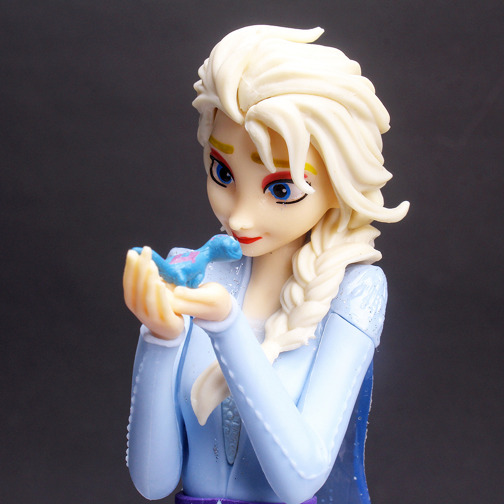 DISNEY Mô Hình Công Chúa Elsa 7cm Trang Trí Bánh Kem Bằng Pvc