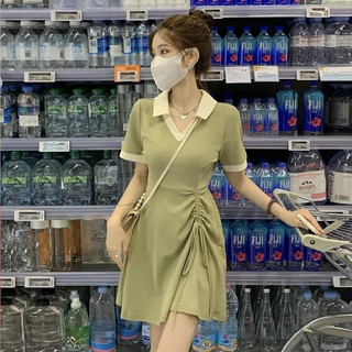 Đầm Thun polo cotton Nguyên Chất Tay Ngắn Thoải Mái Thời Trang Mùa Hè 2023 Mới