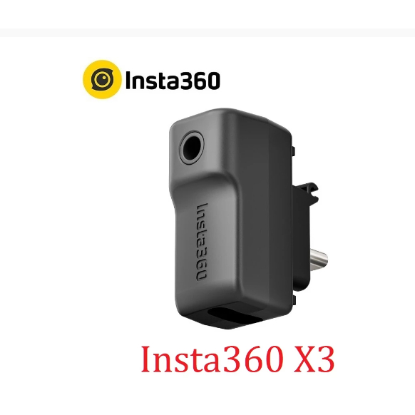 Bộ chuyển đổi Mic Insta360 X3, Bộ chuyển đổi micrô bên ngoài cho máy ảnh Insta360 X3, cổng âm thanh 