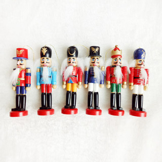 Set 6 Phụ Kiện Trang Trí Cây Thông Giáng Sinh Bằng Gỗ Thời Trang Cho Trẻ Em