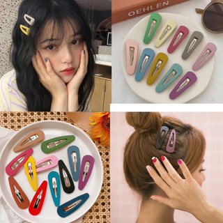 Kẹp cỡ nhỏ 7cm 6cm màu macaron kẹp tóc thẳng / kẹp thẳng / kẹp hai bên / kẹp màu xanh dương / xanh lá / đen / đỏ / tím / cam / xám / xanh lá
